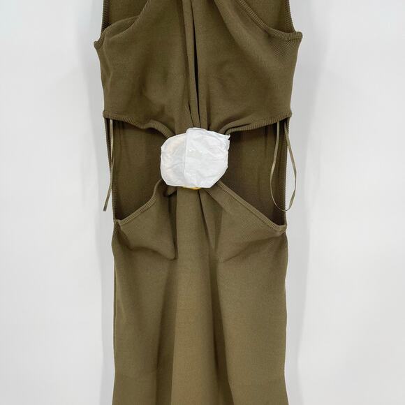 Cult Gaia | NWT Ambar Knit Dress in Nymph Olive Green Midi M - Picture 10 of 16